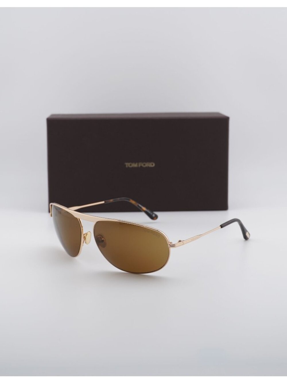 Tom Ford Gabe FT0774 28E Rectangle Sunglasses - Gold / Brown